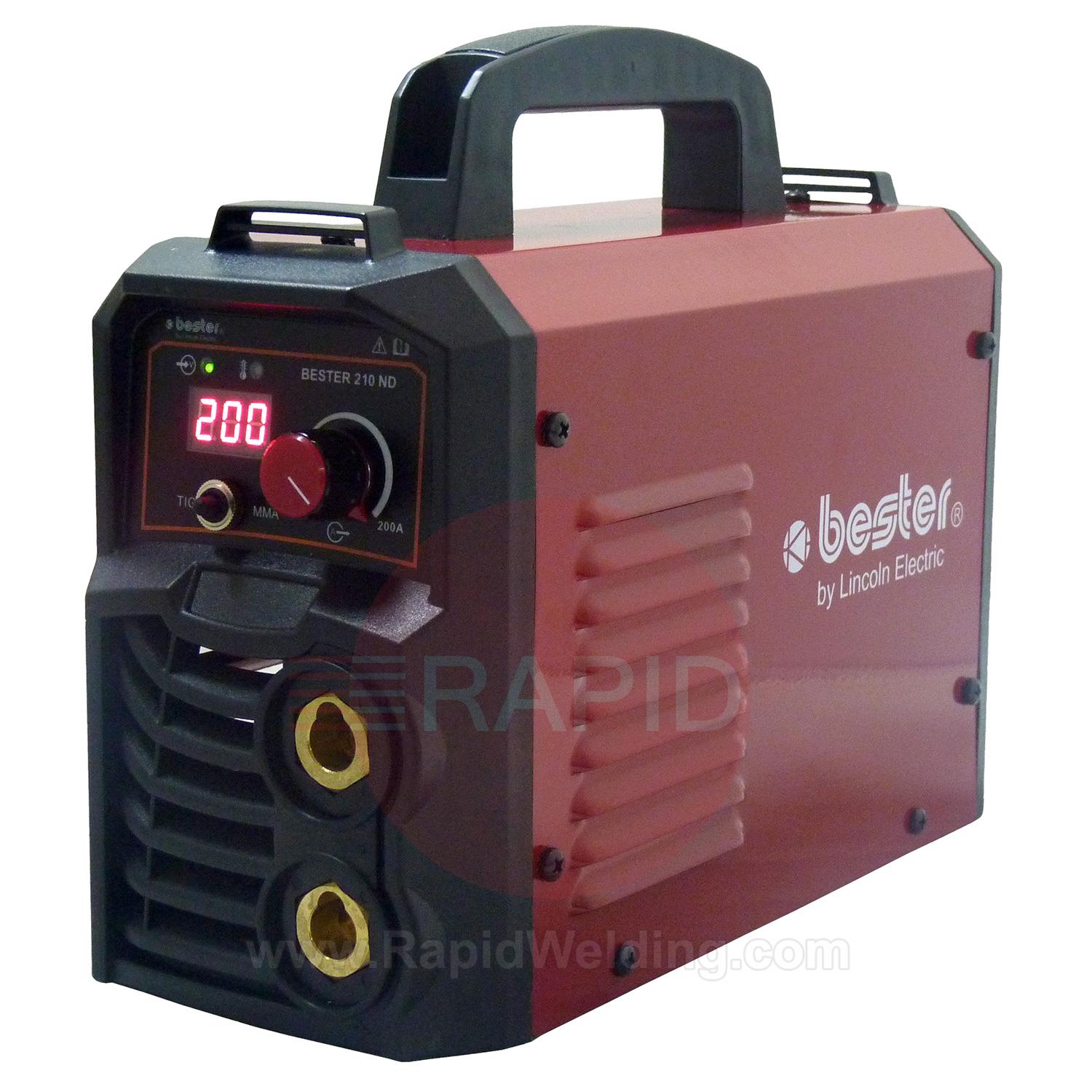 B18258-1-P  Lincoln Bester 210-ND MMA Inverter Arc Welder Suitcase Package - 230v, 1ph